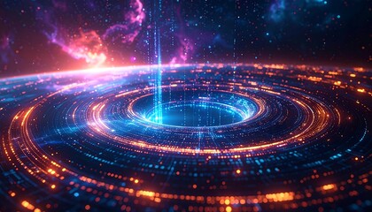Abstract swirling cosmic portal