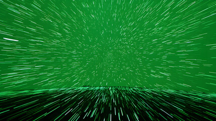 Abstract green background with white lines radiating outwards, creating a sense of speed and motion.