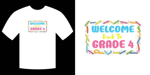 Welcome Back to Grade 4: A vibrant graphic design showcases a welcoming message for Grade 4, inviting students to a new academic year, with a visually appealing design featuring colorful elements.