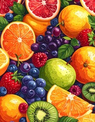 Colorful fruit pattern