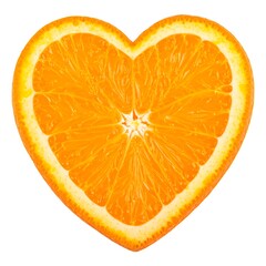 Heart-shaped orange slice