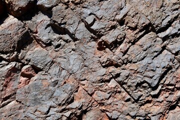 Photo Picture of the Old Volcanic Basaltic Rock Texture