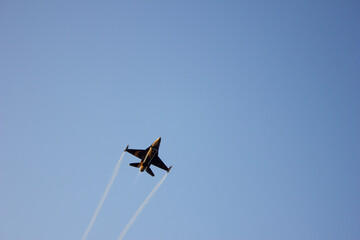 Turkish fighter jet Solo Turk flies over Anıtkabir. Ankara, Turkey - August 30, 2025.  April 23, May 19, August 30, October 29, November 10.