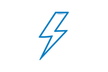 Blue lightning bolt graphic