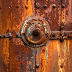 Corroded metal cylinder detail