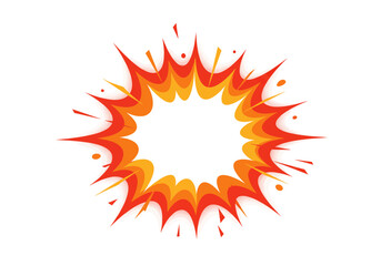 Fiery Comic Book Explosion Graphic.