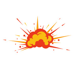 Cartoon Explosion Graphic Design Element.