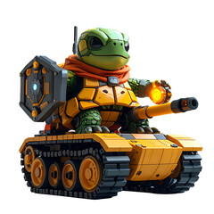 Cute turtle tank war hero