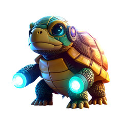 Cute turtle with futuristic design