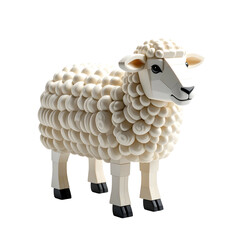 Cute white sheep toy