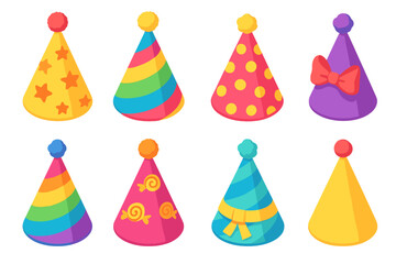 Celebration and party 3d icons set – festive, colorful, decoration symbols