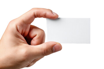 Obraz premium Hand holding blank white business card