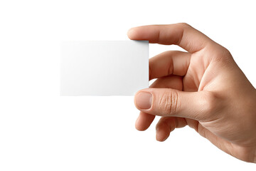 Obraz premium Hand holding a blank white business card