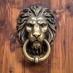 Ornate lion door knocker