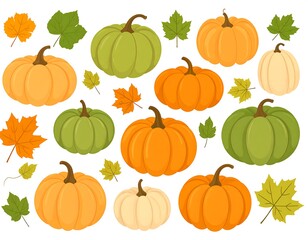 Autumn pumpkins and leaves (1)