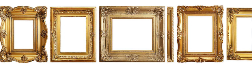 Gold ornate picture frames (2)