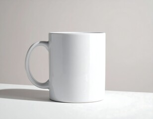 Obraz premium Empty white mug on a table
