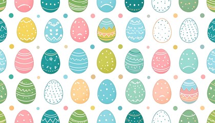 Pastel Easter eggs pattern