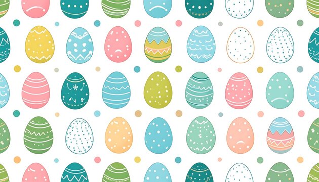 Pastel Easter eggs pattern - Powered by Adobe