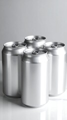 Four aluminum cans