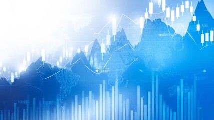 Abstract financial data visualization. Global market trends - Powered by Adobe