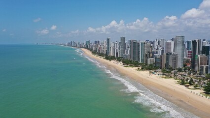 Beautiful aerial view of Recife in September, 2025. Recife, Pernambuco State, Brazil 
