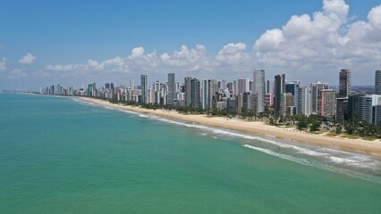 Beautiful aerial view of Recife in September, 2025. Recife, Pernambuco State, Brazil 