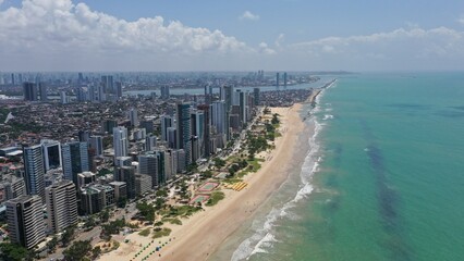 Beautiful aerial view of Recife in September, 2025. Recife, Pernambuco State, Brazil 