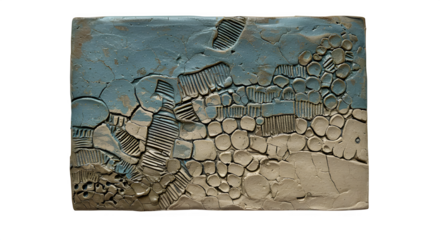 Close-up of a clay art isolated on white background.