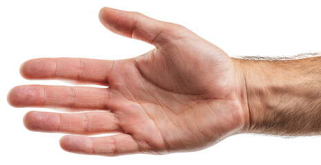 Close-up of a human hand.  Palm-side view, showing fingers and wrist.  Light skin tone, natural details visible