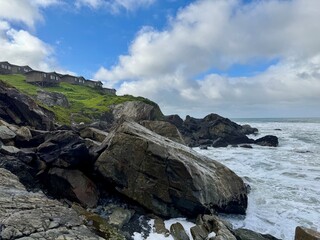 rocks and sea