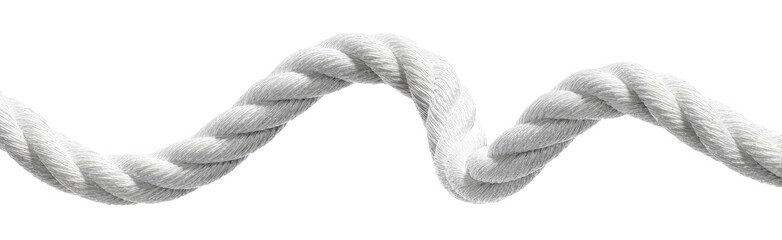 White twisted rope in a wavy pattern