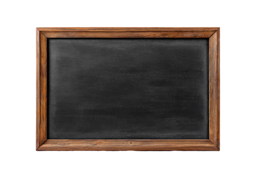 Wooden-framed chalkboard, blank, dark