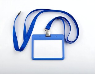 Blank blue ID badge