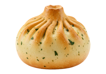 Khinkali georgian dumpling isolated on transparent background