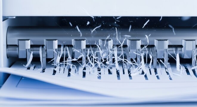 Paper Shredder in Action: Document Security and Destruction