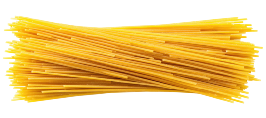 A pile of long, yellow spaghetti strands