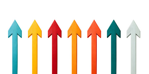 Arrows on the background. For designers, marketers. Popular image, illustration, object. Trade, economy.