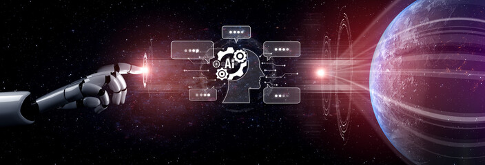 AI Virtual Assistant Artificial Intelligence Chatbot Controlled by Prompt Engineering for Explainable Generative AI information and LLM Deep Learning Technology for Smart Business Work Support. Vouch