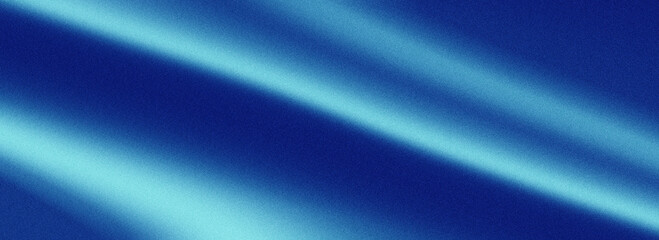 Abstract blue gradient background with diagonal light rays and grainy texture effect