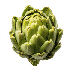 Fototapeta premium Fresh Artichoke on Transparent Background with Space for Text Vibrant Culinary Art Clipart