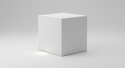 Naklejka premium Blank White Square Box Product Packaging Mockup