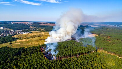 Aerial view of forest fire (1)