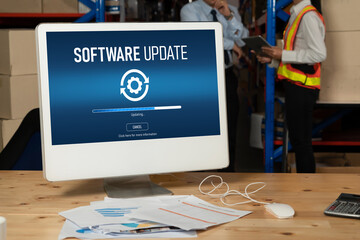Software update on computer for modish version of device software upgrade