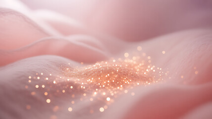 Rose Gold Luminous Bokeh Sparkles Pastel Pink