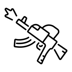 Obraz premium A linear icon representing a rifle gun