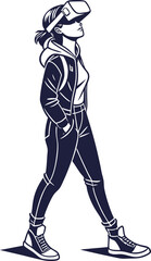 Young people in cool street fashion, including a girl in a hat, a teenager with a skateboard, and a model in jeans, enjoying a fun day together