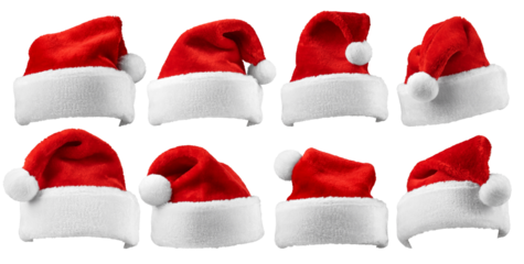 Santa Claus red Hat isolated on white background, full depth of field