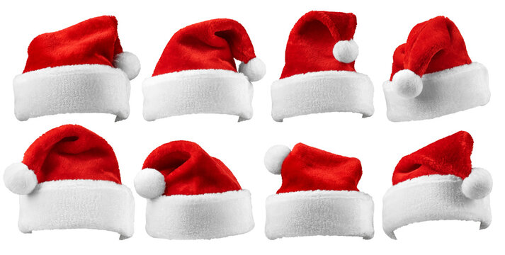 Santa Claus red Hat isolated on white background, full depth of field