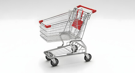 Empty Shopping Cart Minimal Concept